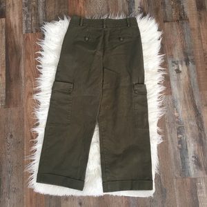 H&M Olive Green Wide Leg Trousers Sz 6